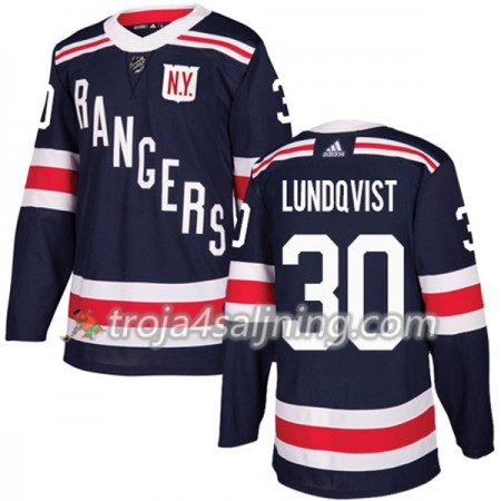 New York Rangers tröja Henrik Lundqvist 30 Adidas 2017-2018 Marinblå 2018 Winter Classic Authentic - NHL Tröjor Herr